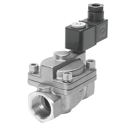 Festo 2/2 Way, Closed, Monostable Solenoid Valve - Electrical G 1 VZWP Series 24V dc, 1489944