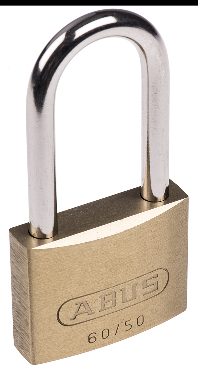 ABUS Key Weatherproof Brass, Steel Padlock, 7mm Shackle, 50mm Body