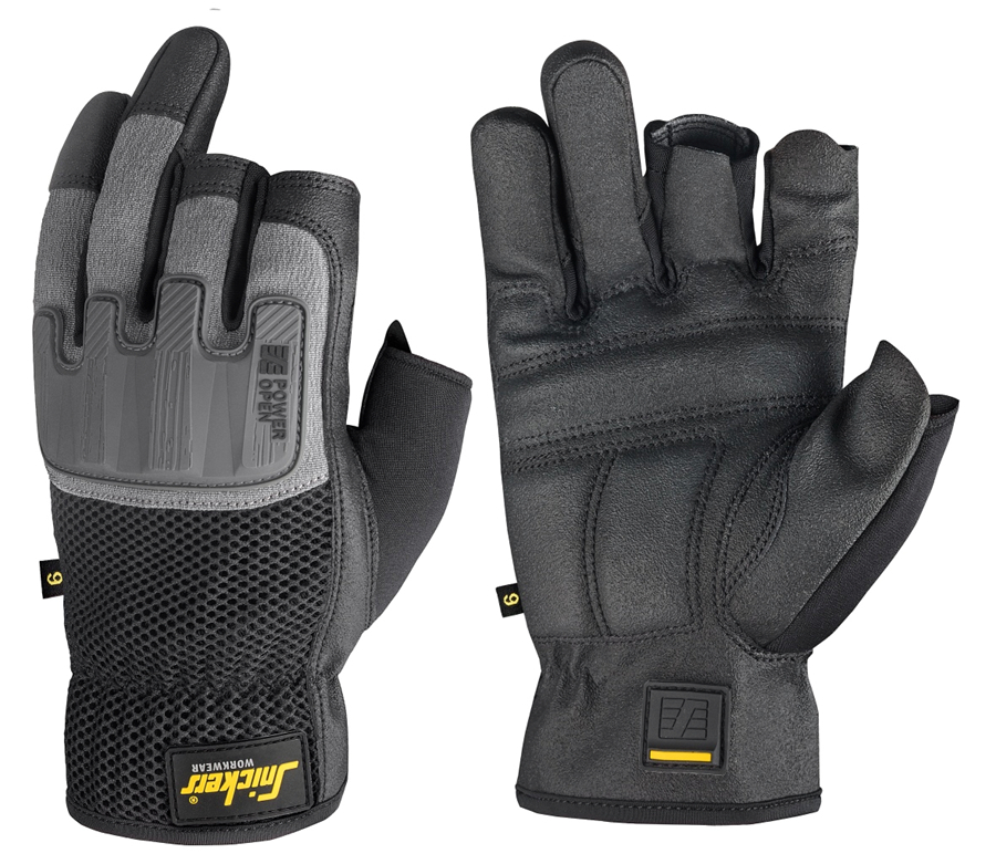 Snickers Black Polyamide Work Gloves, Size 8
