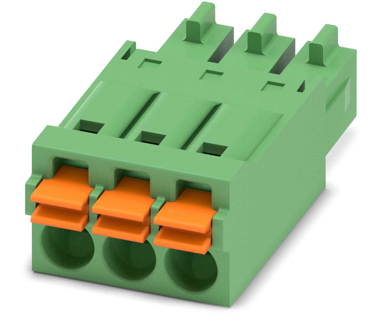 Phoenix Contact, 3.5mm Pitch, FMC 1.5/ 3-ST-3.5, 3 Way, , Pluggable Terminal Block, Plug, Cable Mount, Spring Cage