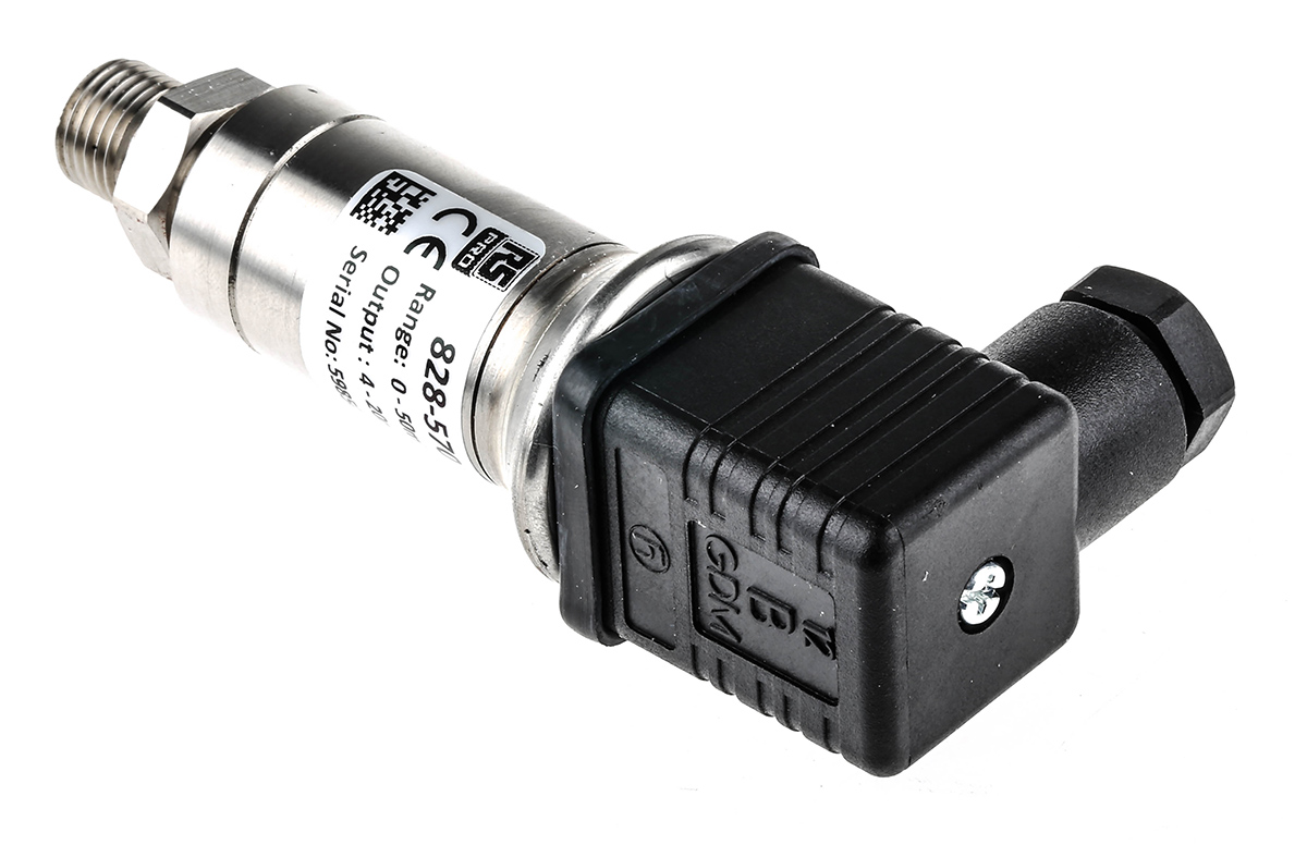 RS PRO Pressure Sensor, 0bar Min, 50mbar Max, Current Output, Relative Reading