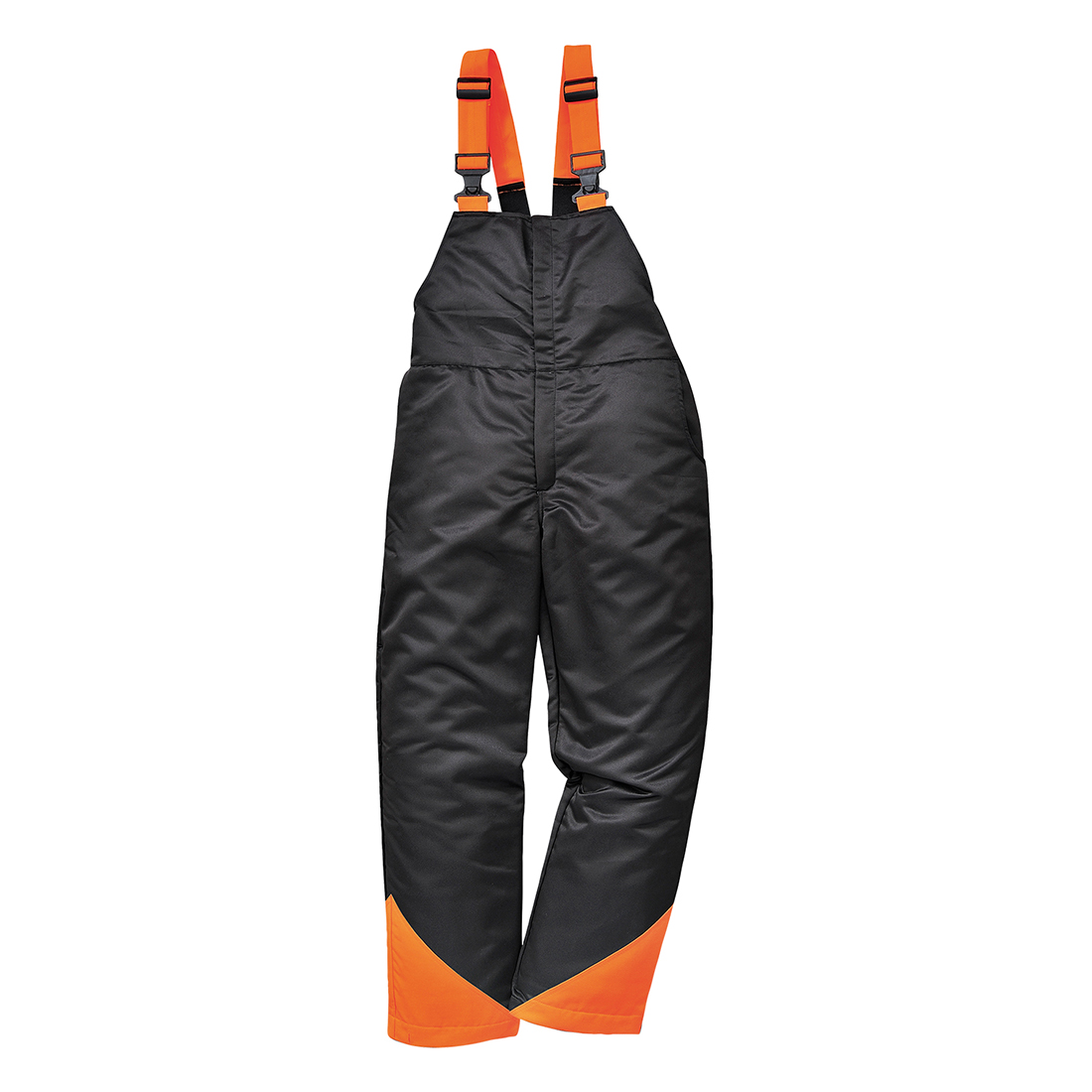 Portwest Black, Orange Reusable Bib & Brace, M