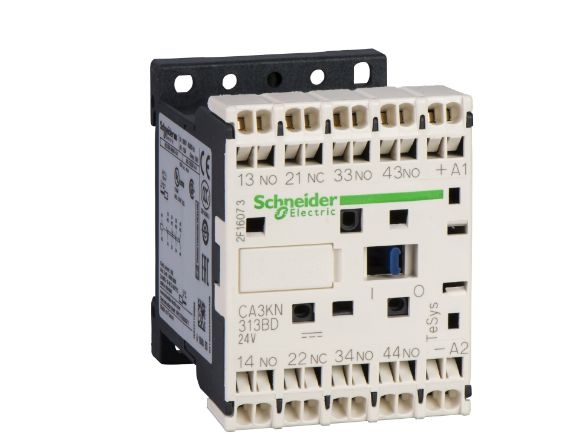 Schneider Electric Control Relay 4NO, 10 A Contact Rating, 24 Vdc, 4PST, TeSys