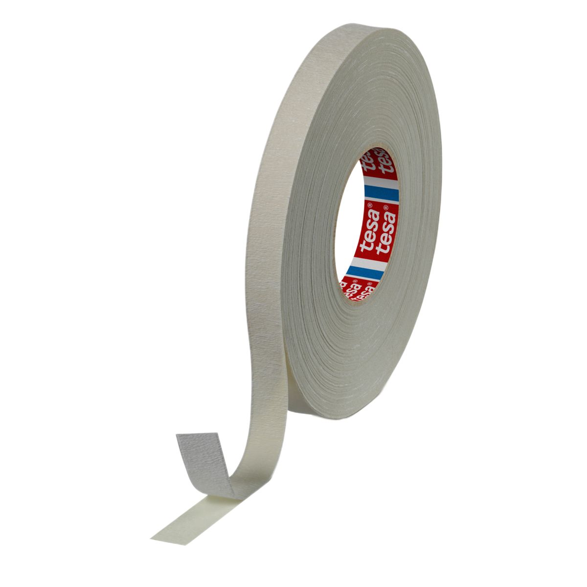 Tesa 04974-00081-00 White Double Sided Tape, 0.38mm Thick, 5 N/cm, Cloth Backing, 19mm x 50m