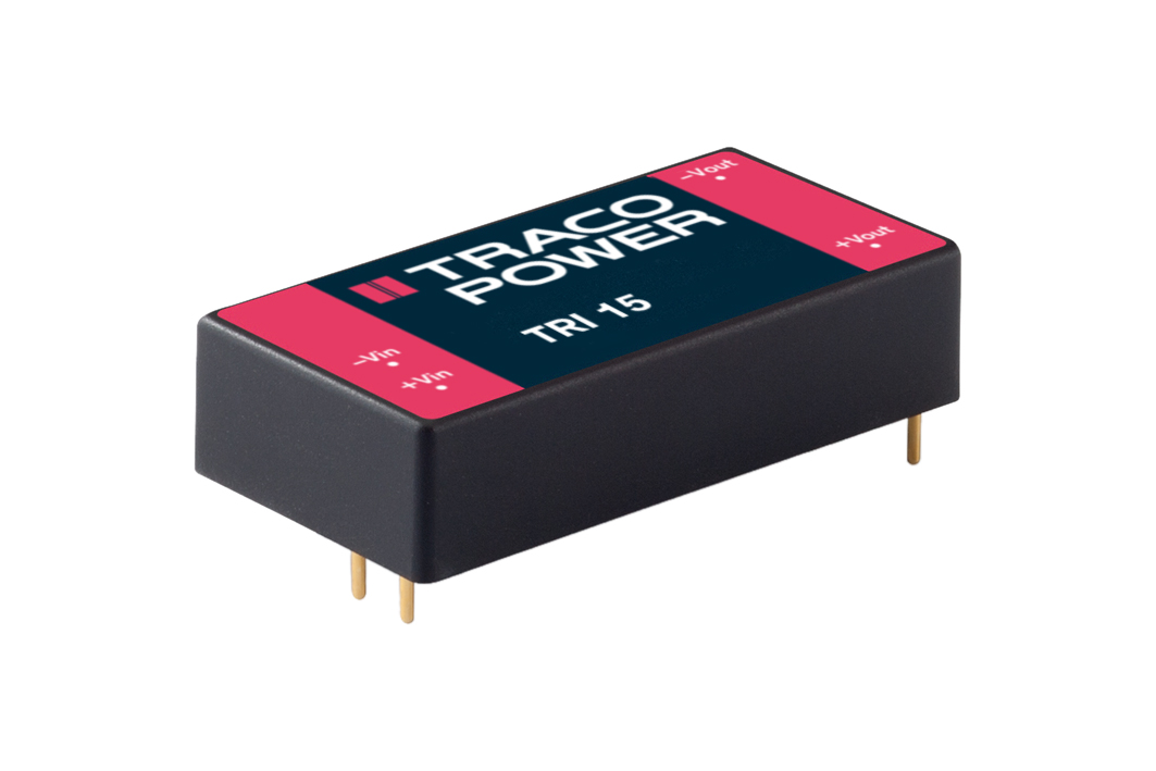 TRACOPOWER TRI 15 DC-DC Converter, 12V dc/ 1.25A Output, 9 → 18 V dc Input, 15W, PCB Mount, +85°C Max Temp -40°C