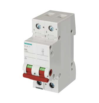 Siemens 2P Pole Isolator Switch - 63A Maximum Current