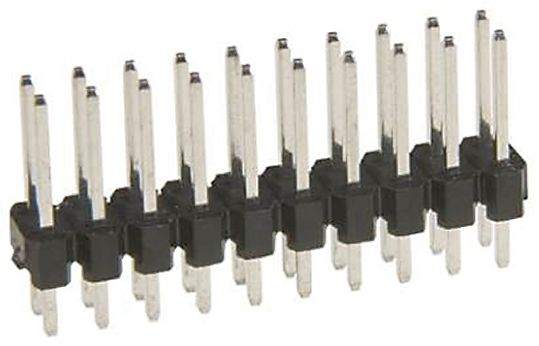 HARWIN M20 Series Straight Through Hole Pin Header, 12 Contact(s), 2.54 mm Pitch, 2 Row, Unshrouded
