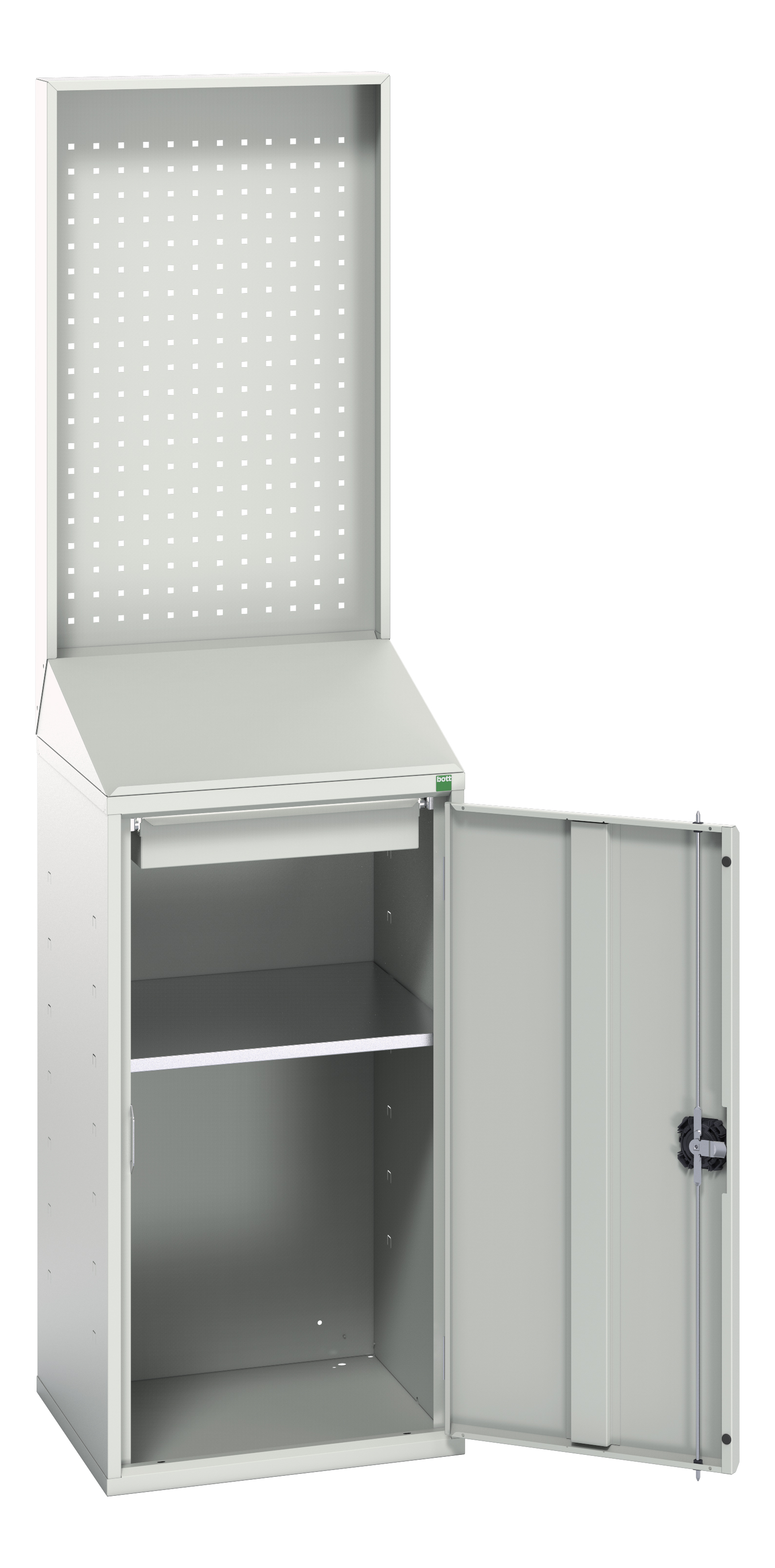Bott 1 Door, 1 Drawer Sheet Steel Floor Standing Cupboard, 525 x 550 x 2000mm