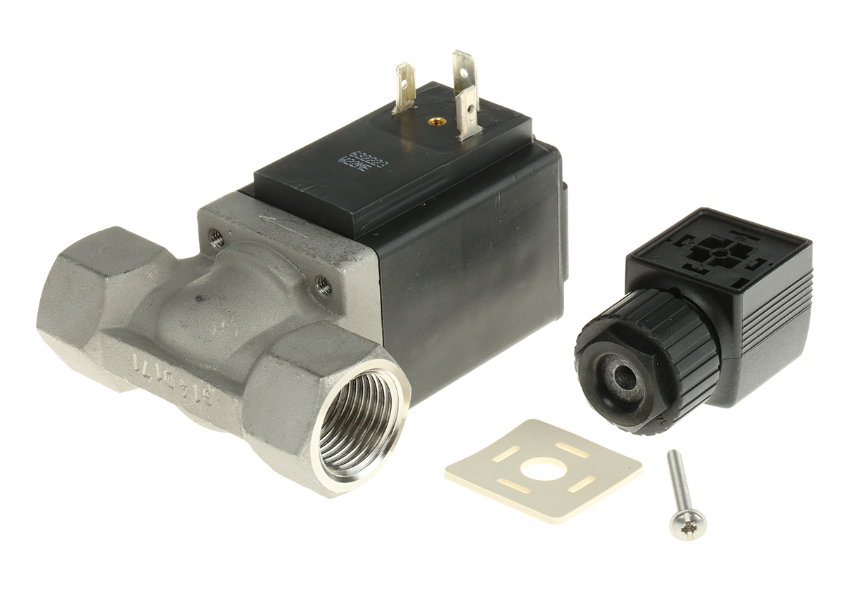 Burkert Solenoid Valve 049053, 2 Port, NC, 110 V ac