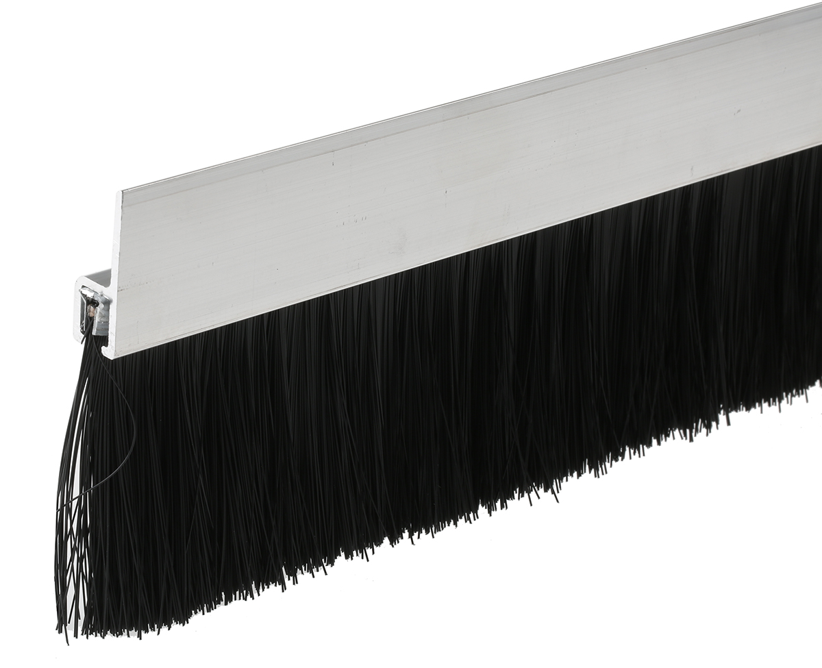 RS PRO Black Aluminium, Nylon Brush Strip, 60mm