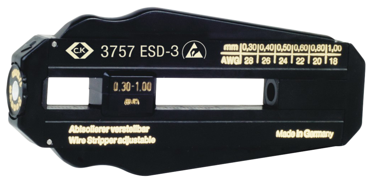 CK Wire Stripper, 0.3mm Min, 1mm Max, 98 mm Overall