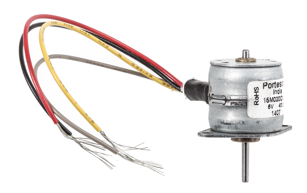 McLennan Servo Supplies Permanent Magnet Stepper Motor, 3.9mNm Torque, 5 V, 18°, 1.5mm Shaft