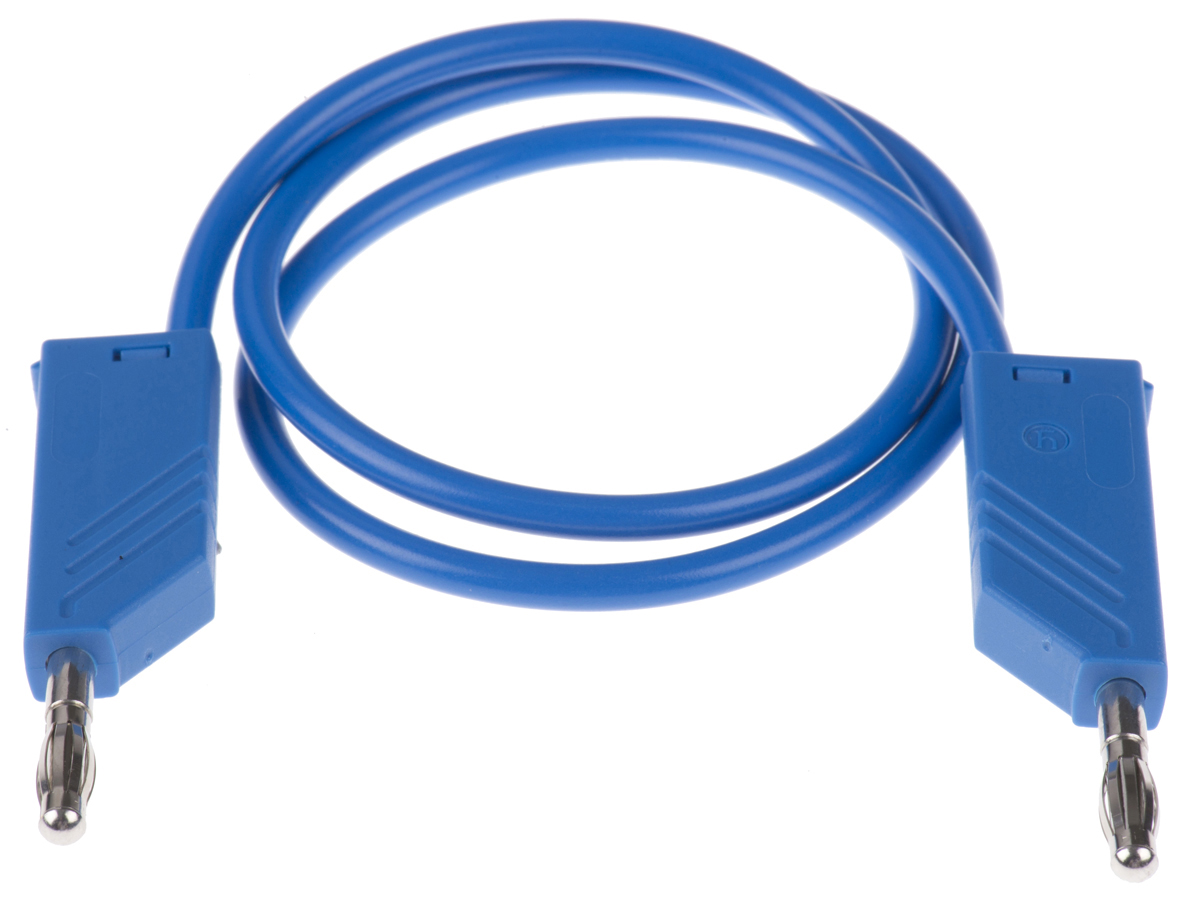 Hirschmann Test & Measurement, 16A, 60V dc, Blue, 500mm Lead Length