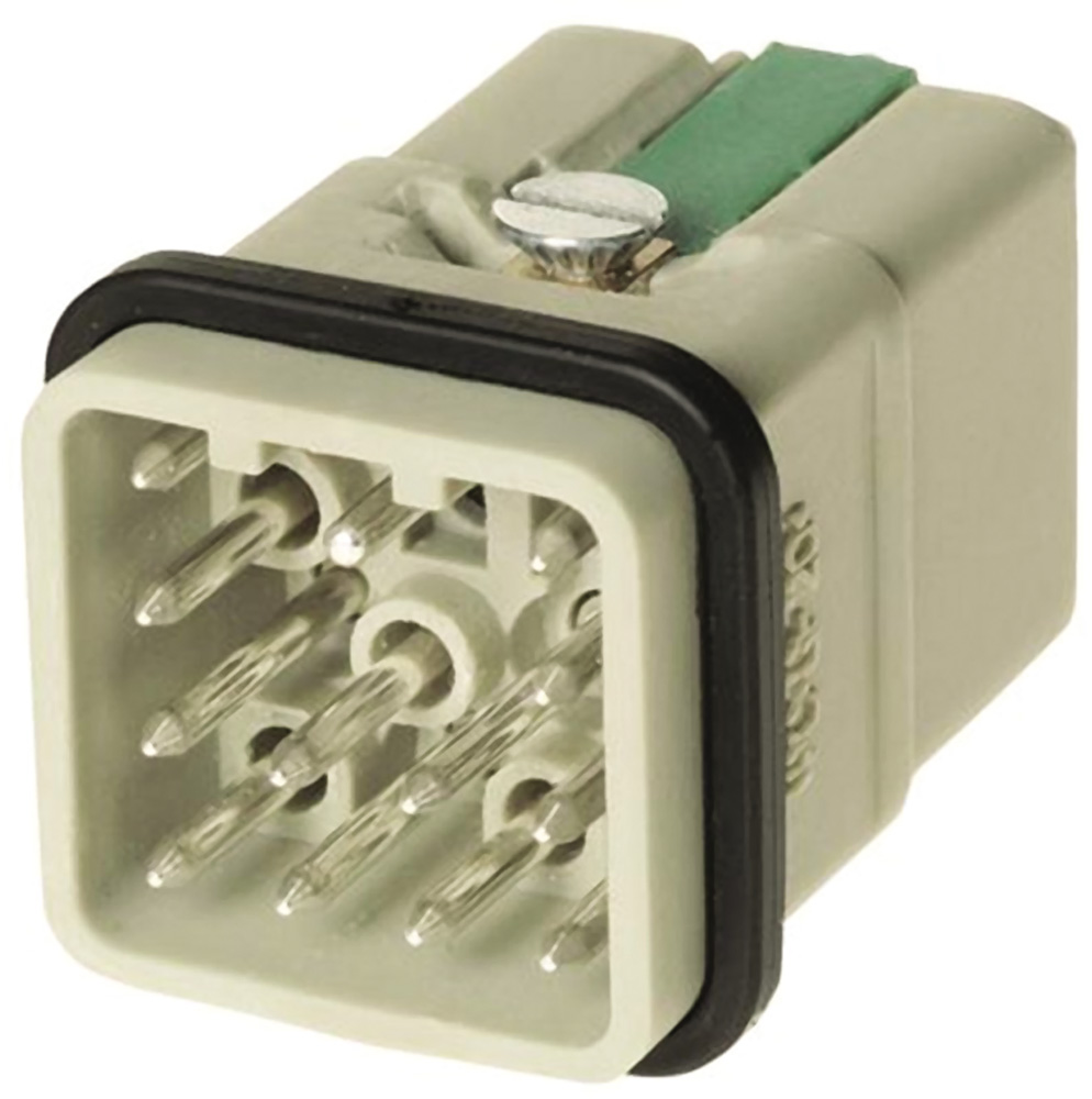 HARTING Heavy Duty Power Connector Insert, 10A, Male, HAN Q Series, 12 Contacts