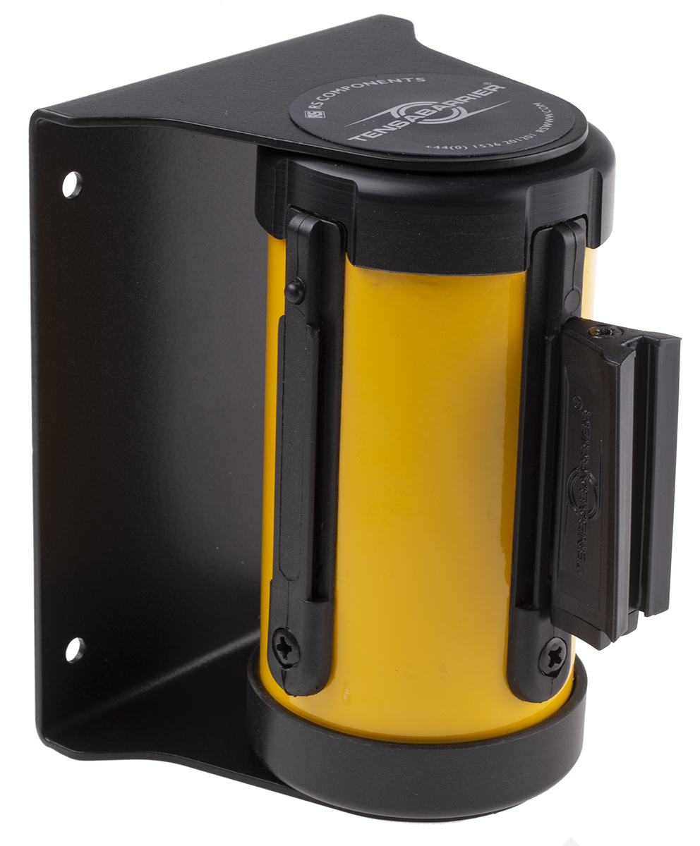 Tensator Black & Yellow Retractable Barrier, 2.3m, Yellow/Black Tape