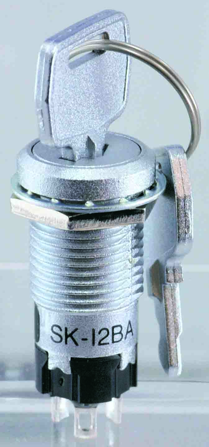NKK Switches Key Switch, SPDT, 3 A@ 125 V ac 2-Way