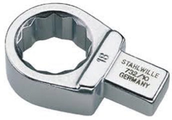 STAHLWILLE 732/10 Series Crow Ring Ring shell Tool, 17 mm, 9 x 12mm Insert, Chrome Finish