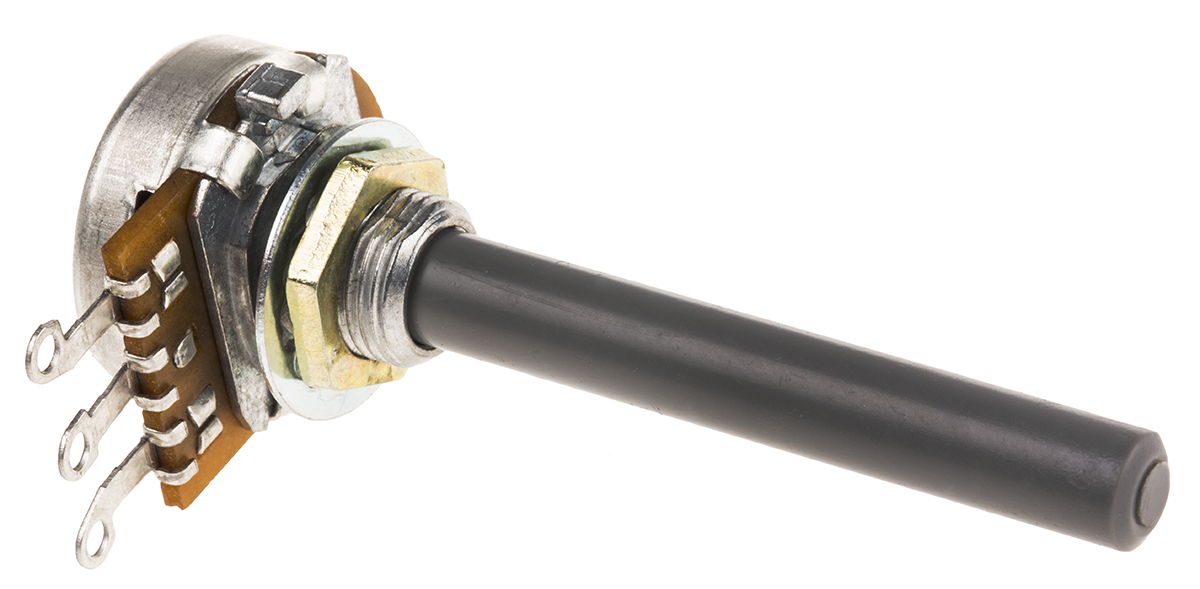 TE Connectivity 23 1kΩ Rotary Potentiometer 1-Gang Panel Mount, 1623757-2