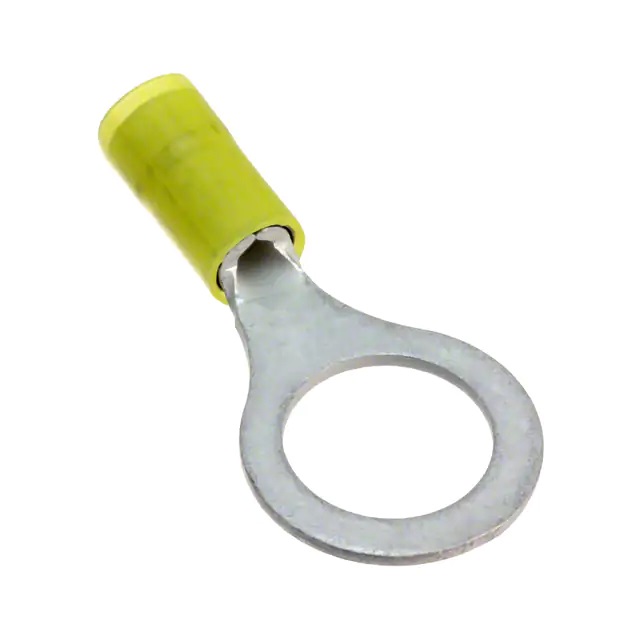 Molex, 19058 Insulated Crimp Ring Terminal, 1/2 (M12) Stud Size, Yellow