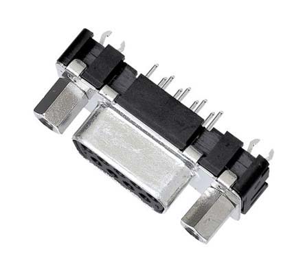 HARTING 9 Way Through Hole D-sub Connector Socket, 2.74mm Pitch, with 4-40 UNC Threaded Inserts, Boardlocks
