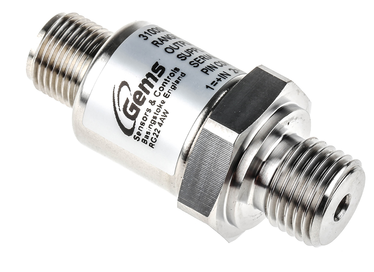 Gems Sensors 3100 Series Pressure Sensor, 0bar Min, 400bar Max, Analogue Output, Relative Reading