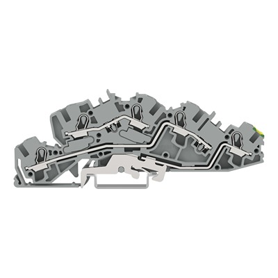 WAGO 2005-7645 TOPJOB S Series Grey, 4mm², 3-Level, Push In Termination