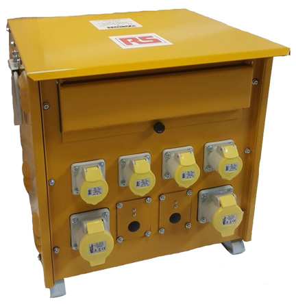 RS PRO 10kVA Site Transformer, 400V Primary, 110 (55V Secondary, 2 x 32 A, 4 x 16 A O/P
