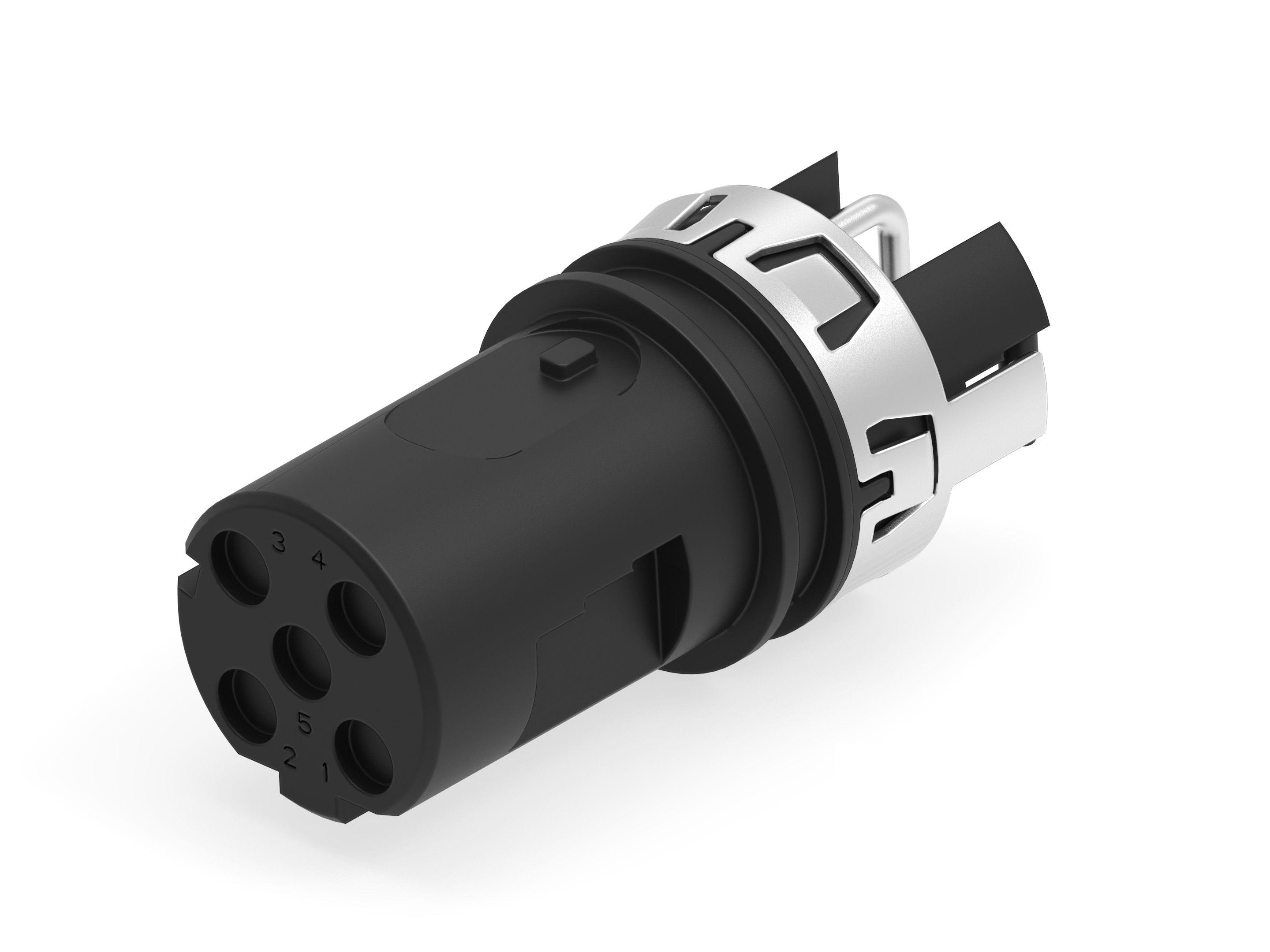 ERNI Circular Connector, 4 Contacts, Board, M12 Connector, Socket, Female, IP67, M12 Connector Series