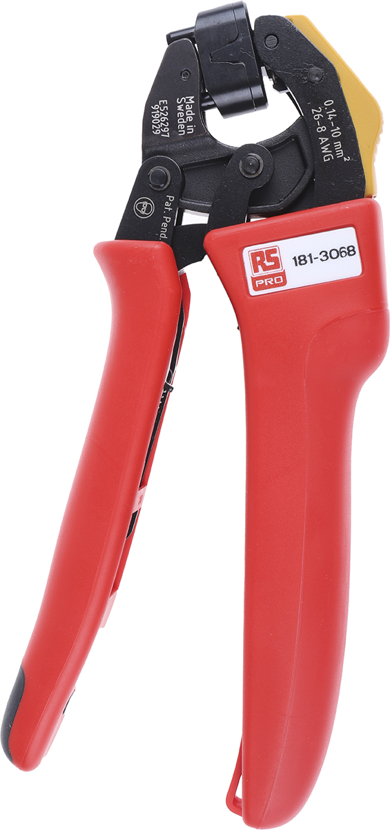 RS PRO Hand Ratcheting Crimp Tool for Wire End Sleeves, 0.14 → 10mm² Wire