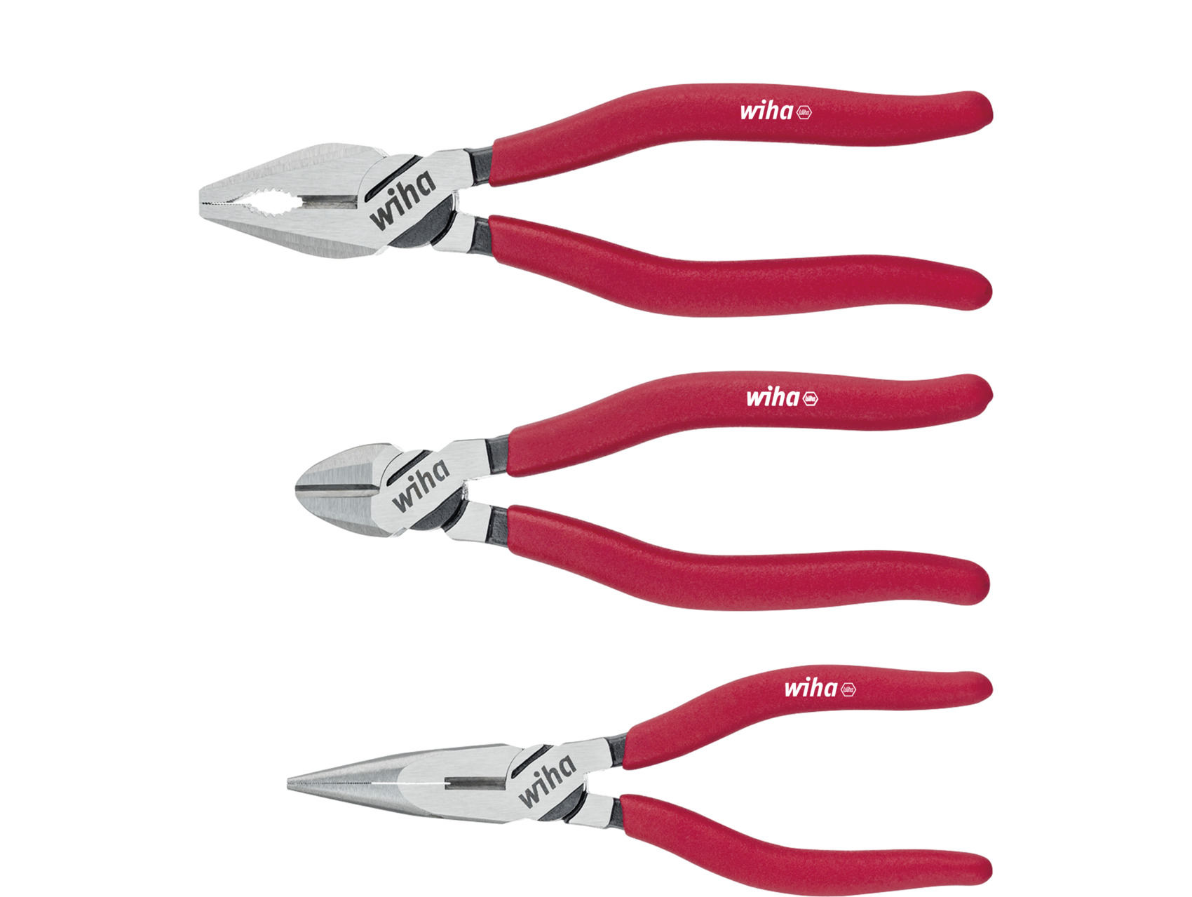 Wiha Pliers, 180 mm Overall, Straight Tip
