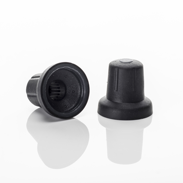 Sifam 17mm Black Potentiometer Knob for 6mm Shaft Splined, 3/07/TPN175 006 ILLUMINATED