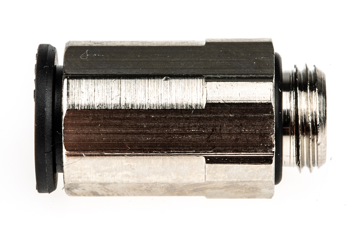 Legris LF3000 Series Straight Threaded Adaptor, G 1/8 Male to Push In 8 mm, Threaded-to-Tube Connection Style