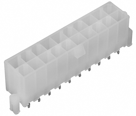 Molex Mini-Fit Jr Series Straight Through Hole PCB Header, 20 Contact(s), 4.2 mm Pitch, 2 Row, Shrouded