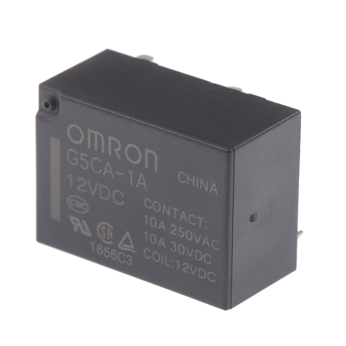 Omron PCB Mount Power Relay, 12V dc Coil, 10A Switching Current, SPST