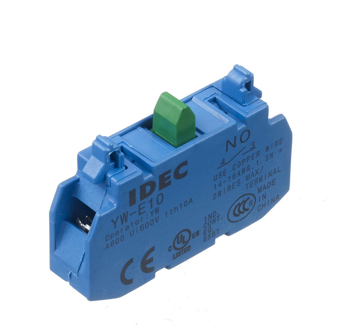 Idec YW Series Series Contact Block, 1NO