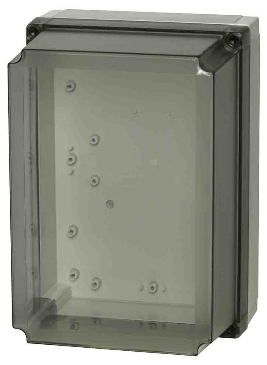 Fibox Grey Polycarbonate Enclosure, IP66, IP67, IK08, Smoked Grey Lid, 255 x 180 x 63mm