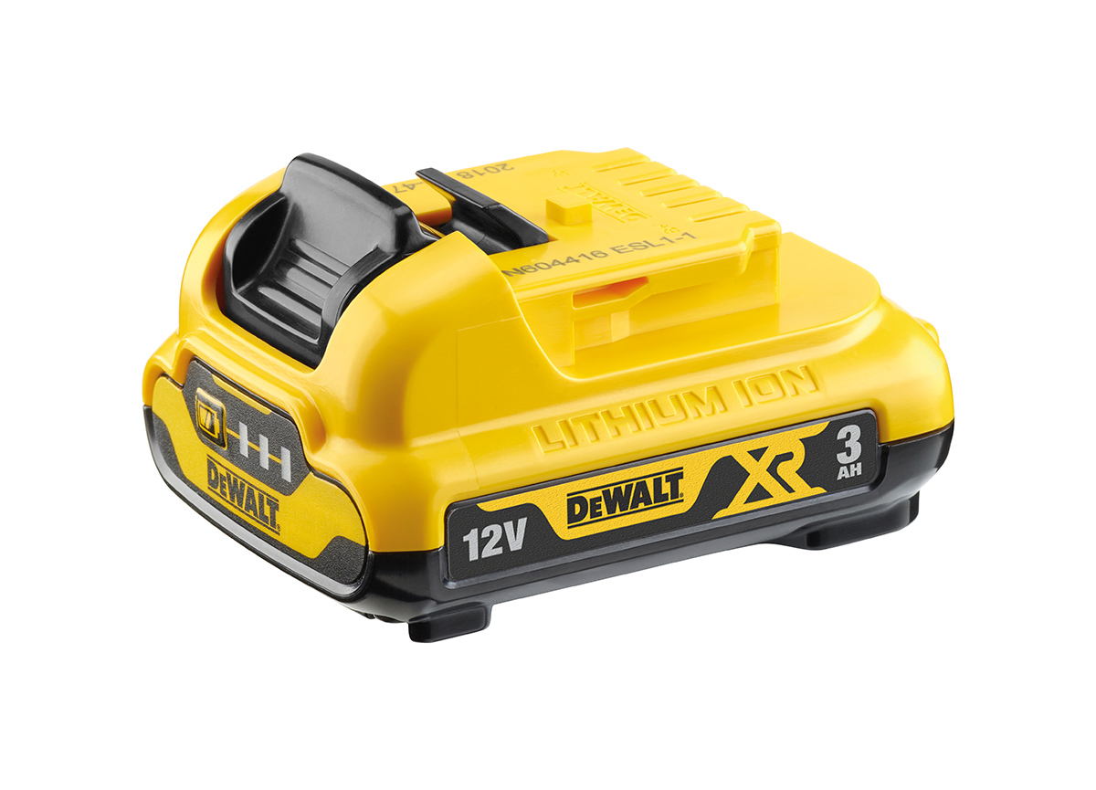 DeWALT DCB124-XJ 3Ah 12V Rechargeable Power Tool Battery, For Use With 10.8V XR and 12V XR Tools Plus, 10.8V XR Chargers