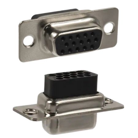 Norcomp 180 15 Way Panel Mount D-sub Connector Socket, 2.28mm Pitch