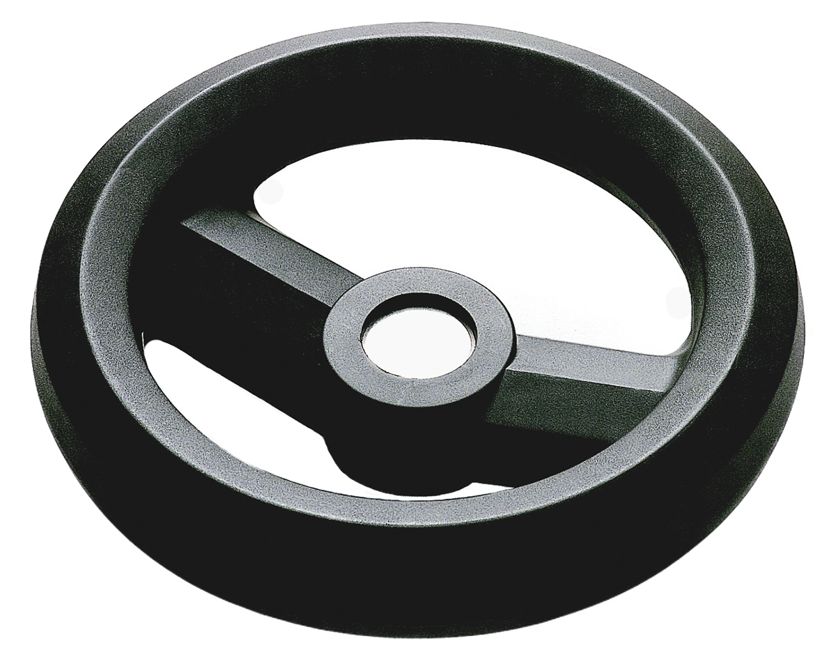 RS PRO Black Glass-Fibre Reinforced Technopolymer Hand Wheel, 200mm diameter