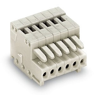 WAGO, 2.5mm Pitch, 733, 4 Way, , Pluggable Terminal Block, Feed Through Plug, Cable Mount, Cage Clamp Termination,