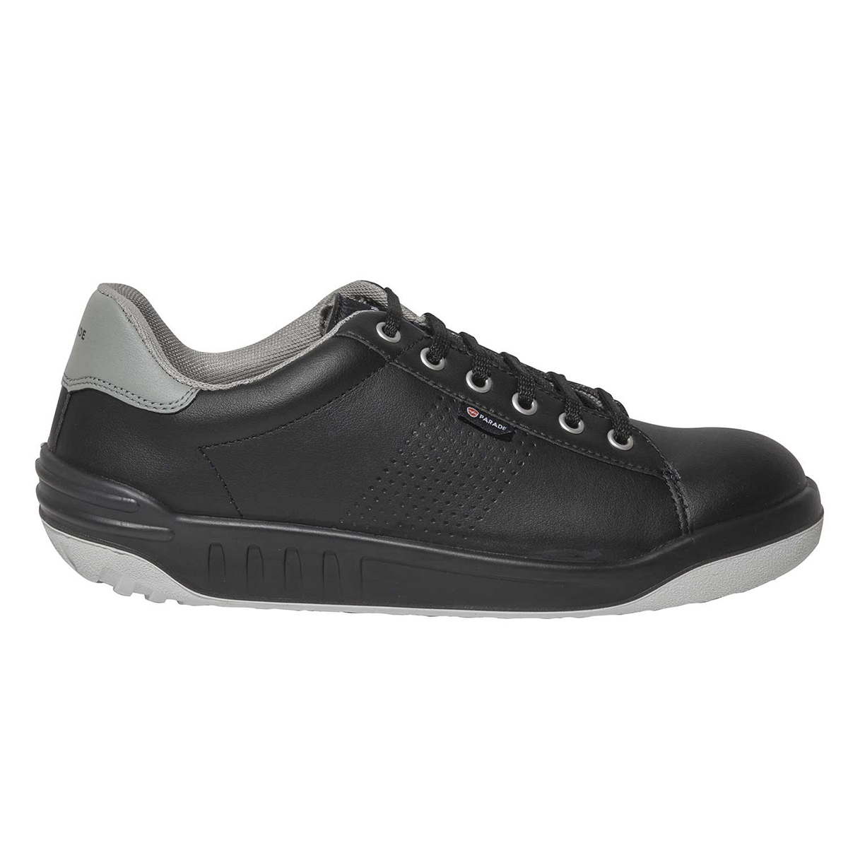 Parade Jamma Unisex Black, Grey Stainless Steel Toe Capped Safety Trainers, UK 4, EU 37