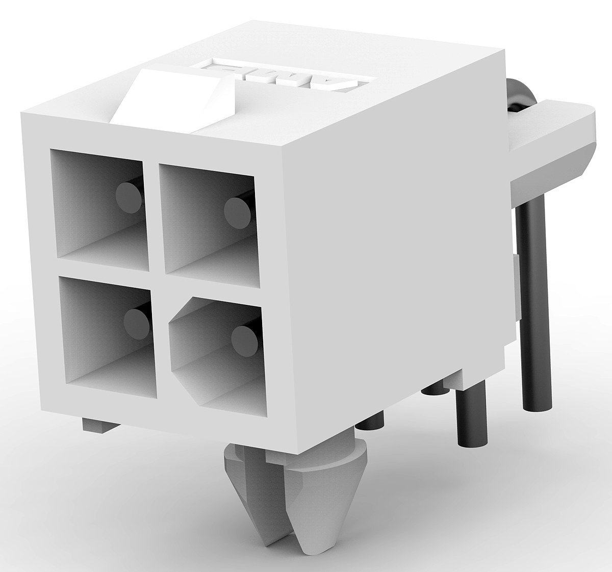 TE Connectivity Mini-Universal MATE-N-LOK Series Right Angle Through Hole PCB Header, 4 Contact(s), 4.14 mm Pitch, 2