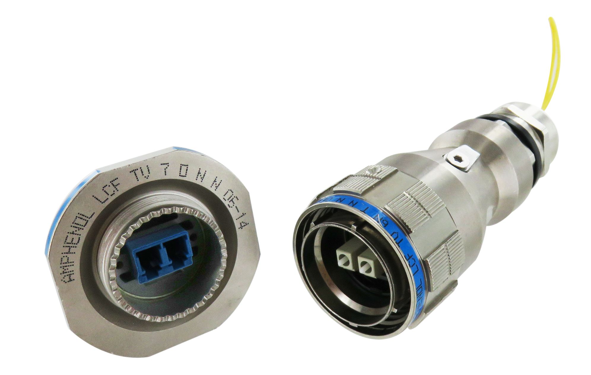 Amphenol Socapex, LCF TV, Receptacle, APC, LC Duplex Fibre Optic Connector