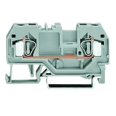 Wago 281 Series Grey Feed Through Terminal Block, 4mm², Single-Level, Cage Clamp Termination