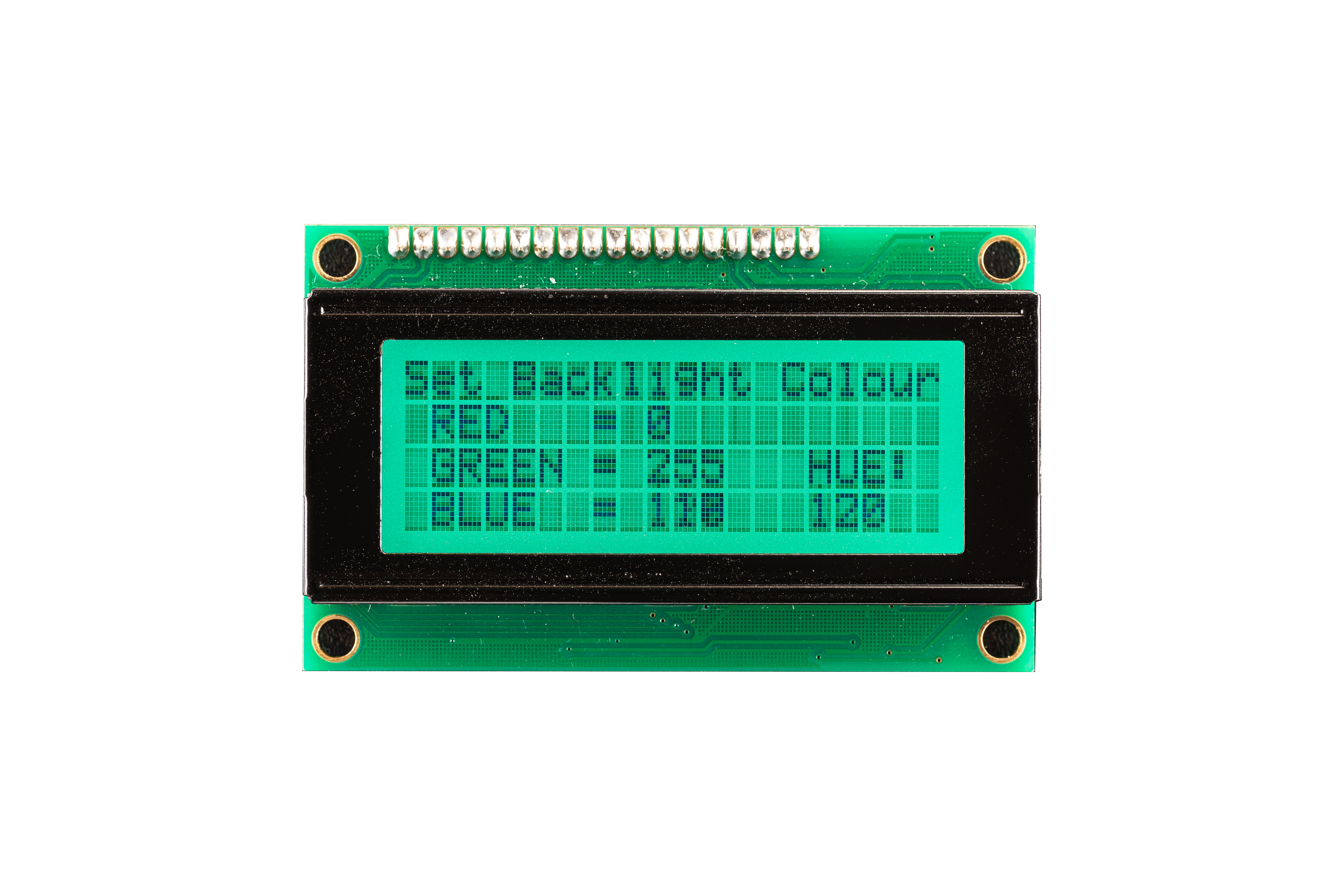 Midas MD42004A6W-FPTLRGB Alphanumeric LCD Display, 4 Rows by 20 Characters