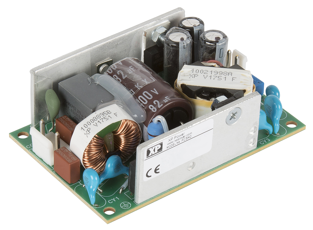 XP Power Switching Power Supply, FCS40US24, 24V dc, 1.67A, 40W, 1 Output, 80 → 264V ac Input Voltage