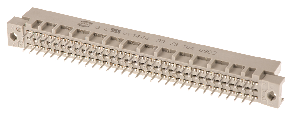 HARTING 64 Way 2.54mm Pitch, Type R Class C2, 2 Row, Straight DIN 41612 Connector, Plug