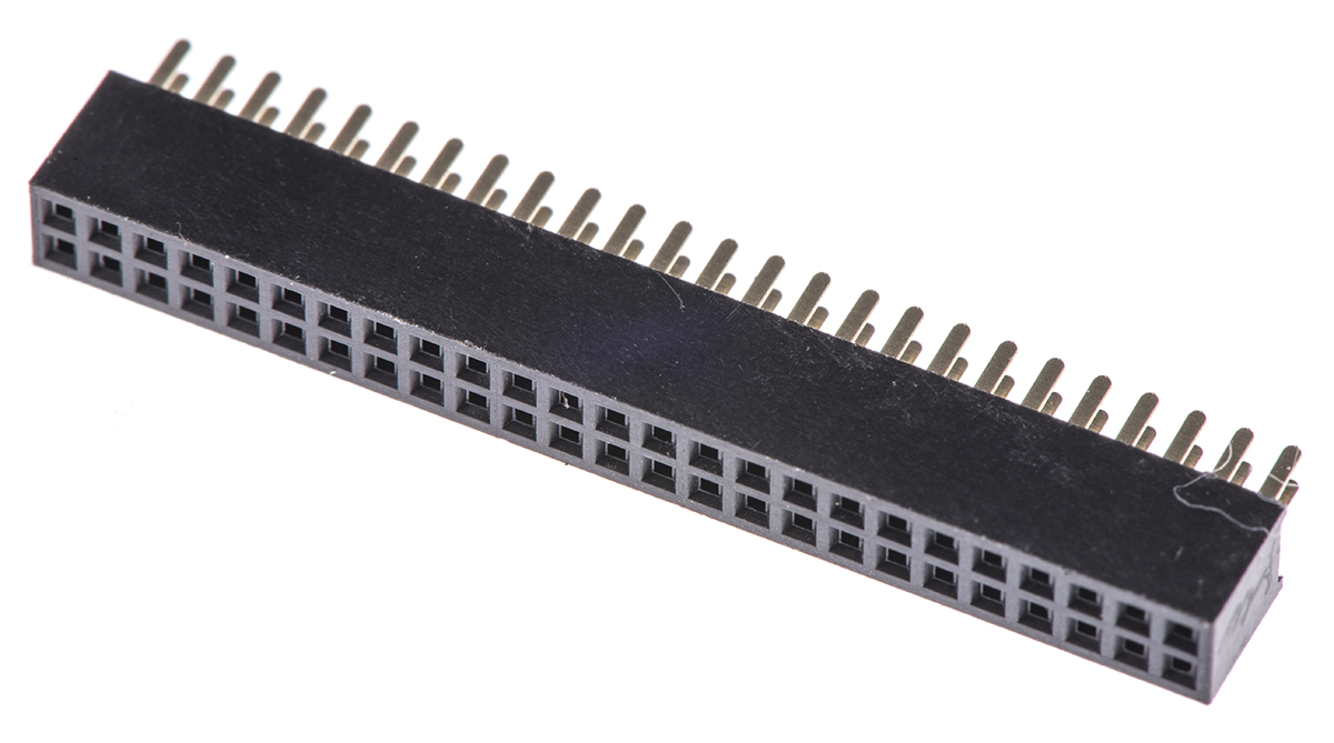 HARWIN Straight Through Hole Mount PCB Socket, 50-Contact, 2-Row, 1.27mm Pitch, Solder Termination