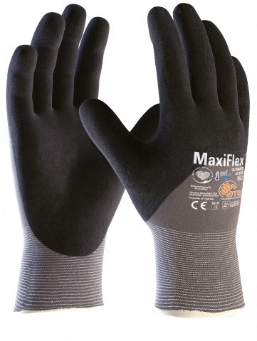 ATG 42-875 Black, Grey Nylon Spandex Work Gloves, Size 11, DC-DC Fast Charge Coating