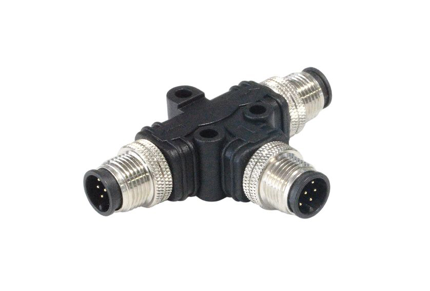 Bulgin Tee Female Pole M8 Socket to 3 Pole M8 Socket Adapter